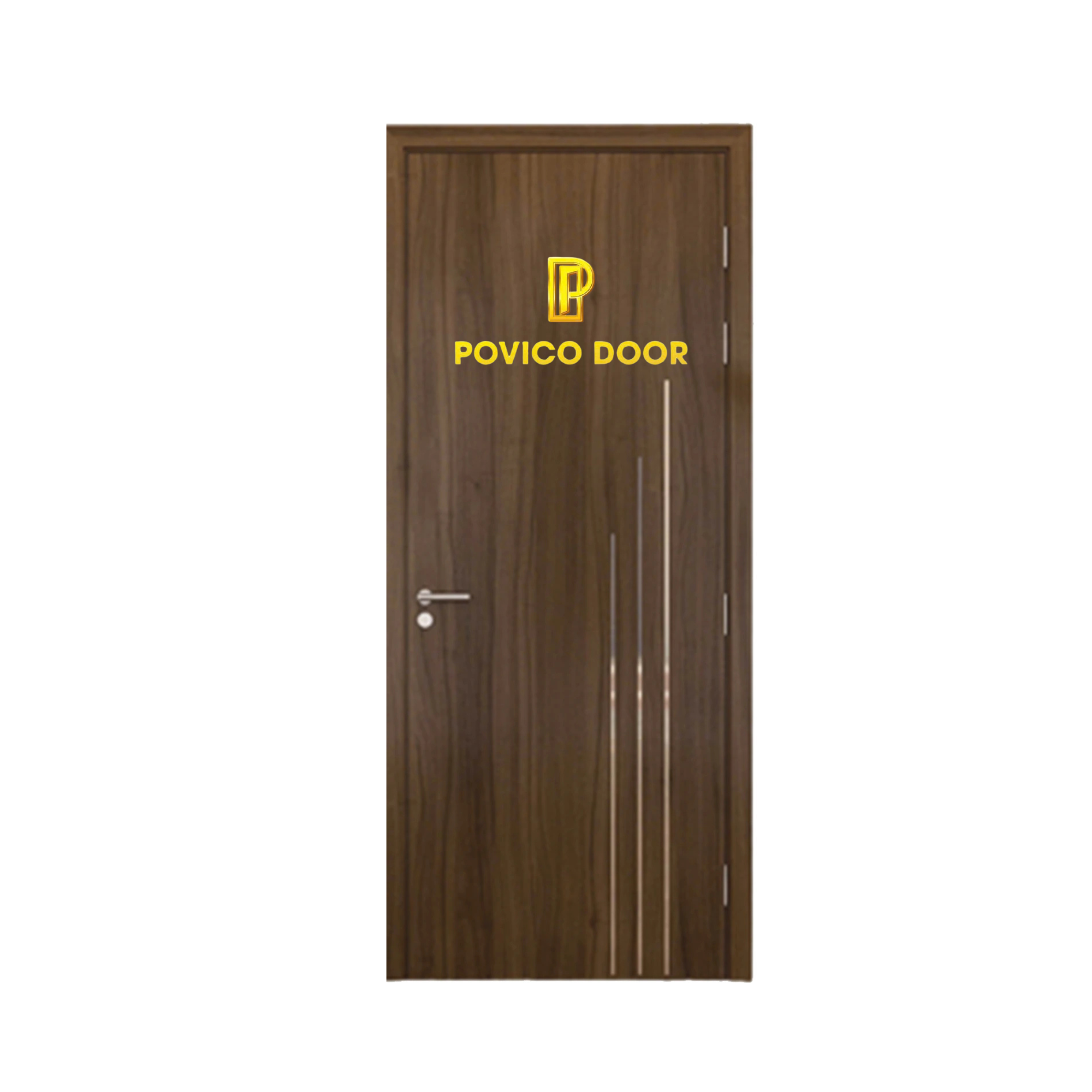 Cửa phẳng phủ film 3 sọc theo yêu cầu PVC-003